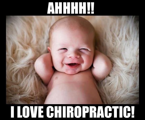 Baby smiling meme, I love chiropractic